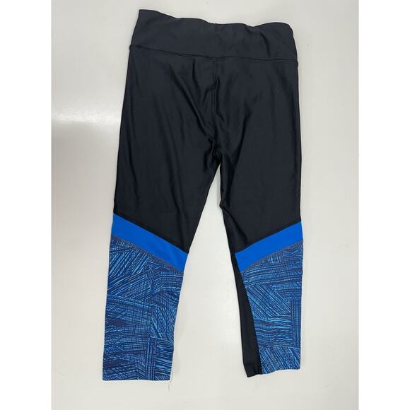 Under Armour Womens Capris Size Small Black Blue Compression Legging Heatgear - Picture 4 of 9